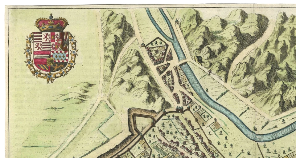 Antique Map "Lutzenburgum" (Luxembourg) Joan Blaeu, c.1649 - Image 3 of 4