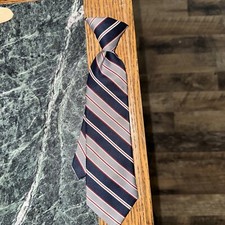 Manzini  Neck Wear Boys' Kids' Children's Solid Pre Tied Ready to Clip On Tie