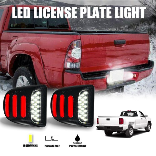 led-license-plate-light-tag-lamp-red-drl-tube-for-gmc-yukon-2000-2006