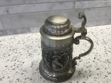 SKS Pewter Mini Stein Collectable Zinn 95%  Lidded Stein