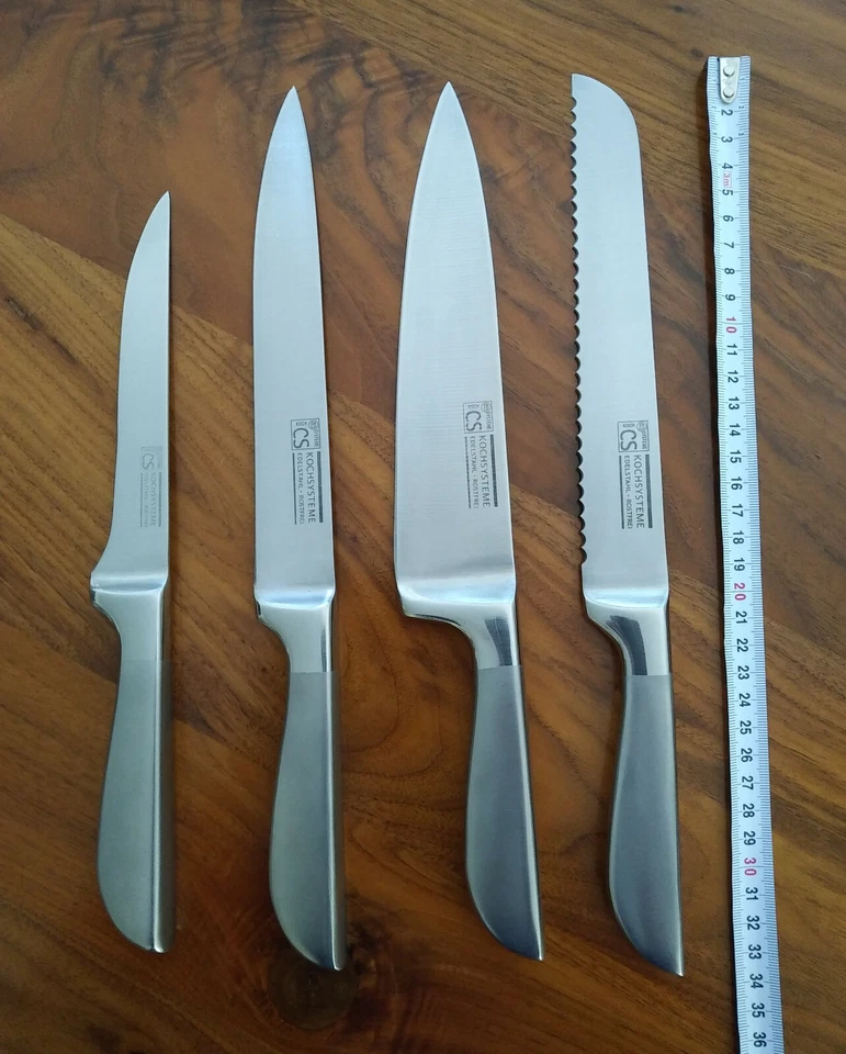 Messerset Kochmesser Edelstahl +Victorinox Messerschärfer - Bild 3 von 4