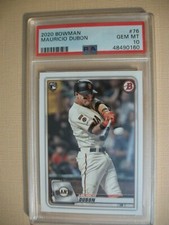 MAURICIO DUBON 2020 Bowman #76 PSA GEM MINT 10 Giants RC