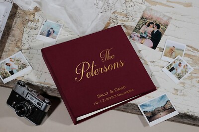 Personalized wedding guest book, Instax mini, wide, family photo album 