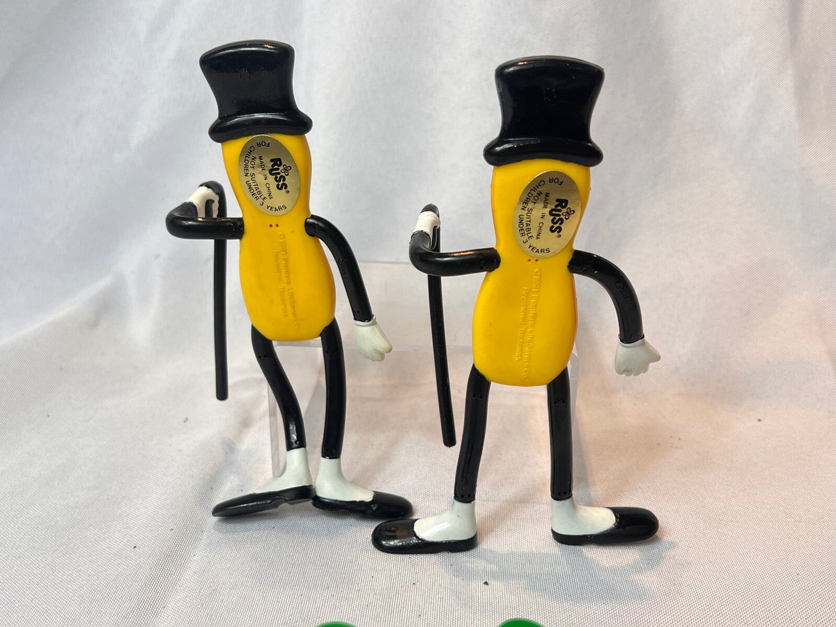 Mr. Peanut Planters Nuts Lot Russ Bendy Guys Whistles Charm Straw