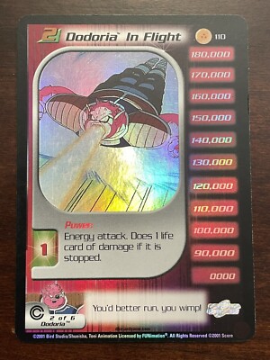 Dodoria In Flight Holo Foil Rare 110 DBZ CCG Card LV2 Dragon Ball