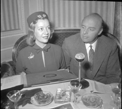 Lily Pons with husband Ande Kostelanetz in Switzerland 1948 Old Photo