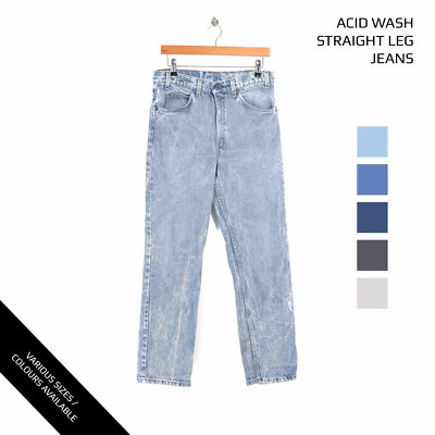 VINTAGE LEVIS ACID WASH STRAIGHT LEG 