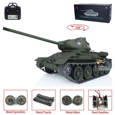 Henglong 1/16 Scale 7.0 Upgraded Soviet T34-85 RTR RC Tank 3909 Metall Tracks