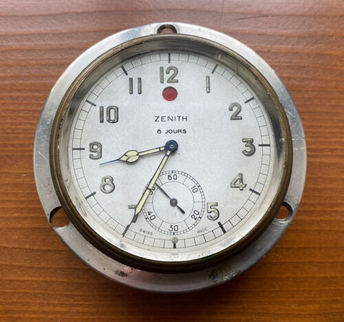Horloge de voiture 8 jours Zenith pour véhicules anciens avant-guerre - Photo 1/4