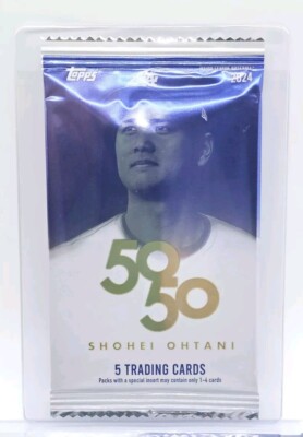 2024 Topps 50/50: Shohei Ohtani Single (1) Sealed Pack MVP Dodgers