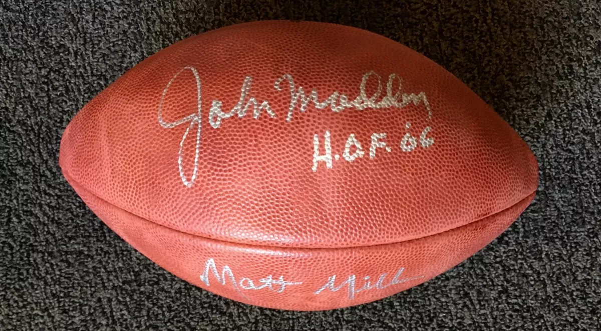 Wilson NFL Leather Football Autographed Signed by John Madden