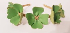Sweethearts Apple Green Leather Headband, Fascinator, Crown
