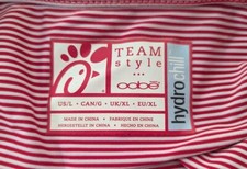 Chick-Fil-A Team Style Mens Uniform Polo Shirt Hydro Chill Size Large Red White