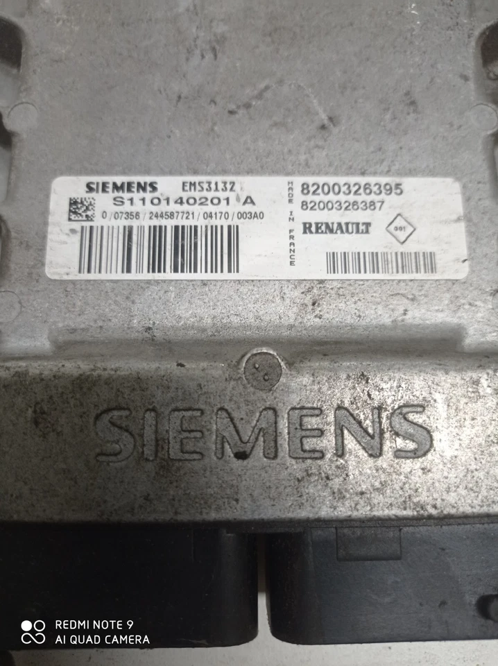 CALCULATEUR MOTEUR ECU RENAULT CLIO 2 1.2i S110140201A / 8200326395 (120ML) - Immagine 2 di 4