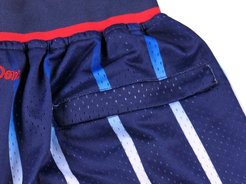 Houston Rockets 95-96 USA Made JUST DON Blue Embroidered Basketball Shorts M - Picture 5 of 11