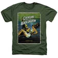 Creature from the Black Lagoon Heather T-Shirt Movie Poster Military