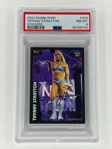 Tiffany Stratton 2022 RC Panini WWE Sticker # 233 ROOKIE PSA 8 ULTRA RARE