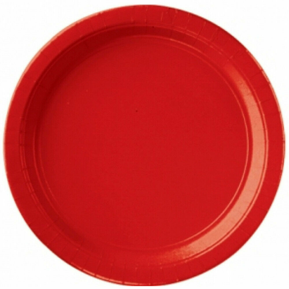Red Paper Plates Pack of 8 | eBay