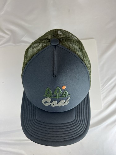 Coal Headwear Hat Mesh Trucker Snapback Trees Foam Green Grey - Picture 7 of 11