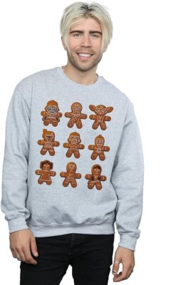 Star Wars Weihnachten Lebkuchen Sweatshirt grau 2XL TD132 FF 12