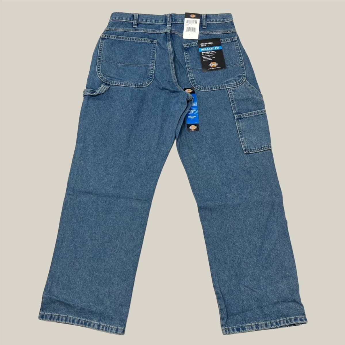 DICKIES Relaxed Fit Carpenter Jean Mns Sz 34X30 Heritage