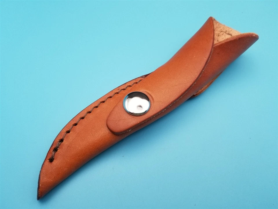 Estuche Mini Funda Cuchillo Finn Cuero Marrón Hoja Fija Cinturón Bolsa 6.75"x3 1/8" M3 Foto 2 de 4