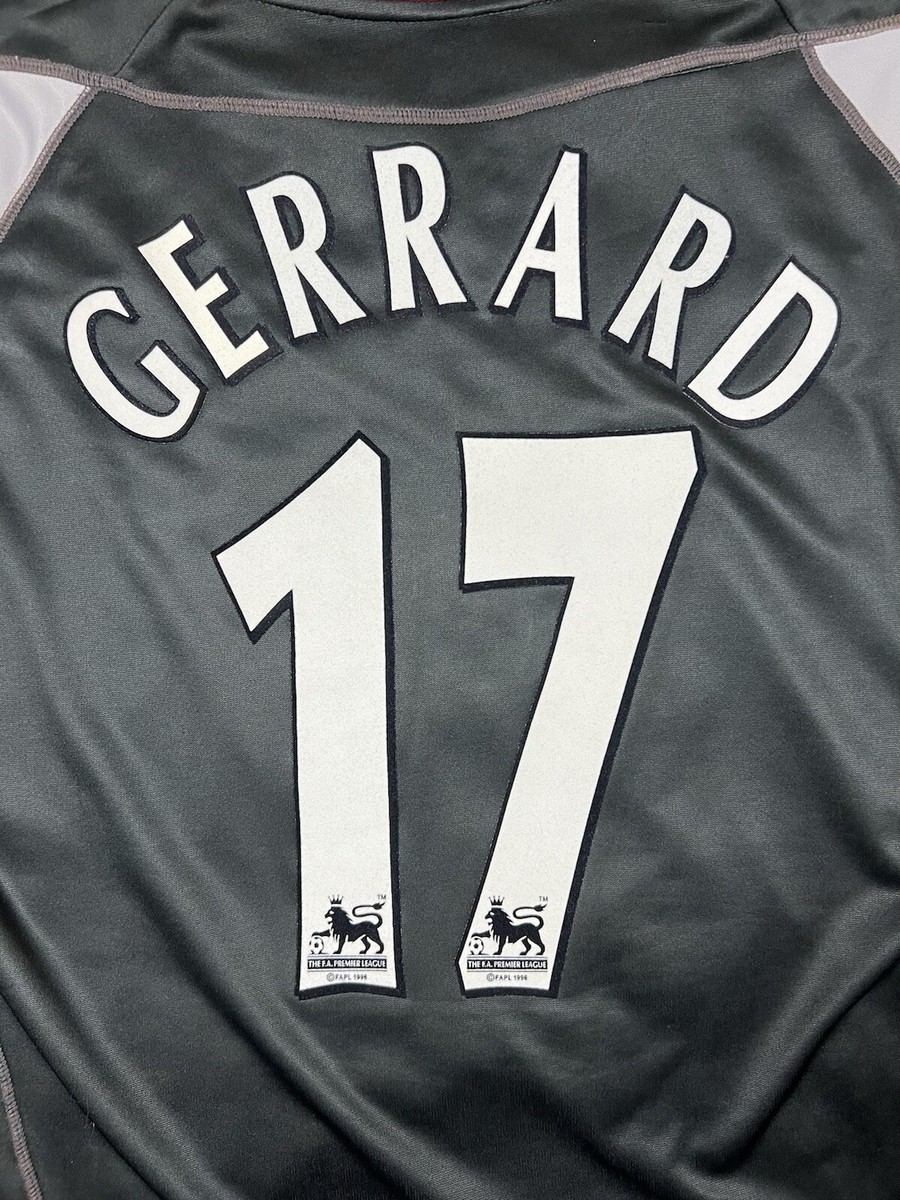 Liverpool Gerrard #17 Reebok Football Jersey 2002/2004 Black Away