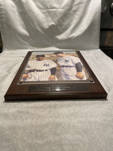 Joe DiMaggio signiertes handsigniertes 8 x 10 Foto auf einer Holzplakette New York Yankees - Bild 9 von 13