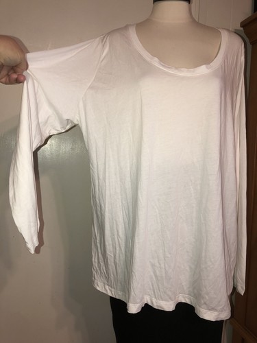 2X Ava and Viv Womens Plus Size White Long Sleeved Knit Top NWT - Picture 2 of 3