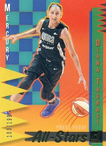 2019 Panini Donruss WNBA DIANA TAURASI #14 ALL-STARS PRESS PROOF /199 MERCURY