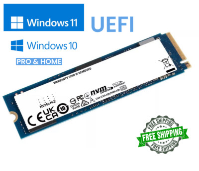 M.2 NVMe SSD 128GB 256GB 512GB 1TB 2280 PCIe Windows Installed 10 / 11 PRO/HOME
