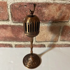 Alloy Incense Burner Lamp Hollow-out Unique Design Create Relaxing for Tea House