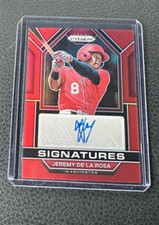 2023 Panini Prizm Jeremy De La Rosa Signatures Rookie Red Prizm Auto