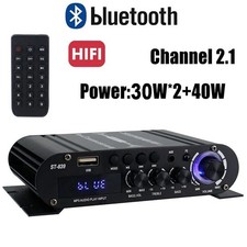 2.1 Channel Digital Bluetooth Stereo Power Amplifier Amp with RCA/USB/AUX Remote