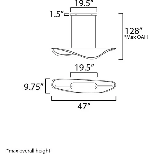 ET2 Contemporary Lighting E24714-144PC Manta Island Light Polished Chrome - Picture 4 of 4