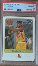 2001 Fleer Greats of the Game Basketball #79 Lisa Leslie WNBA PSA 10 Pop 3
