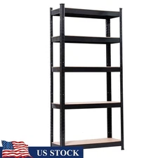 5-Tier Heavy Duty Shelving Unit Adjustable Tool-Free Rack Garage Storage New