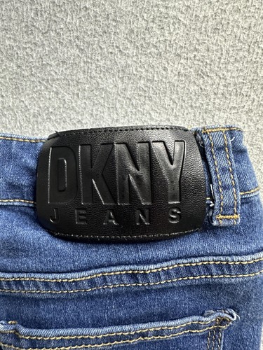 DKNY Jeans Shorts Girls 10 Blue Distressed Denim Raw Hem Casual Summer Pockets - Picture 7 of 14
