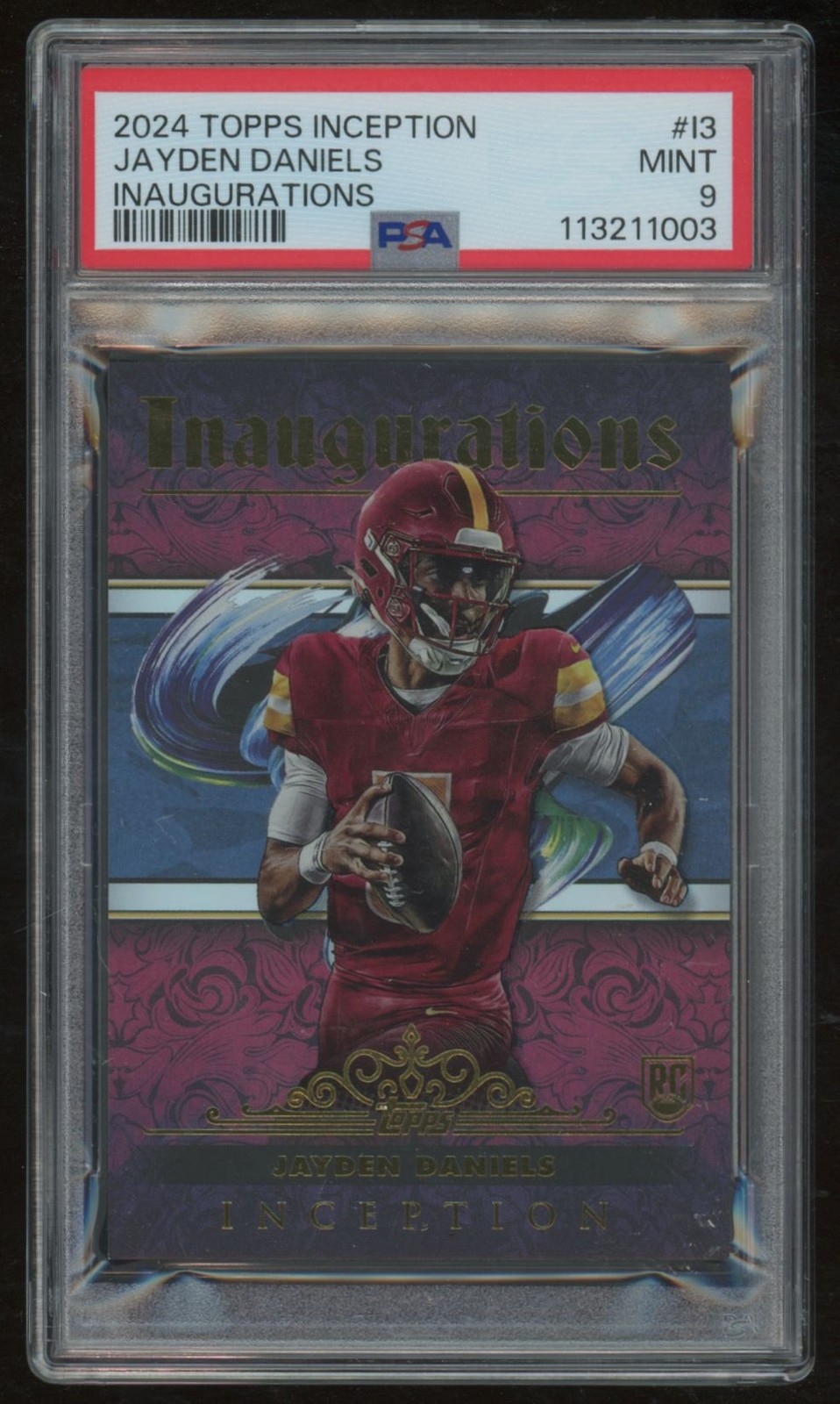 JAYDEN DANIELS 2024 TOPPS INCEPTION INAUGURATIONS #I-3 RC PSA 9