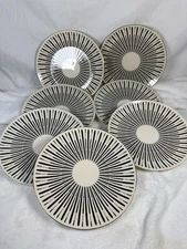 Thyme & Table Calypso 7 Piece Ceramic Dinnerware Set 9” Salad Plates