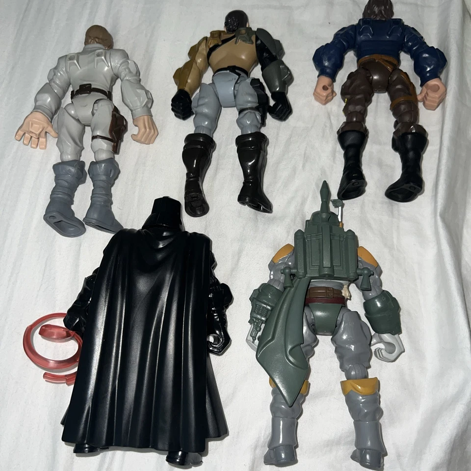 Star Wars Hero Mashers Lote de 5 Sin Armas Hasbro 6” Vader Fett Solo Foto 2 de 2