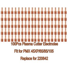 100Pcs Plasma Cutter Electrodes Fit for PMX 45XP/65/85/105, Replace for 220842