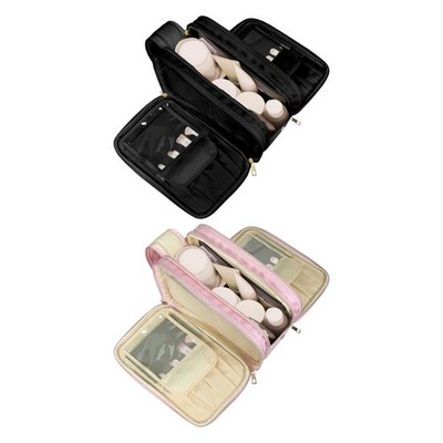 Easy Access Open Side Quick View Items Cosmetic Bag For Travel Accessory