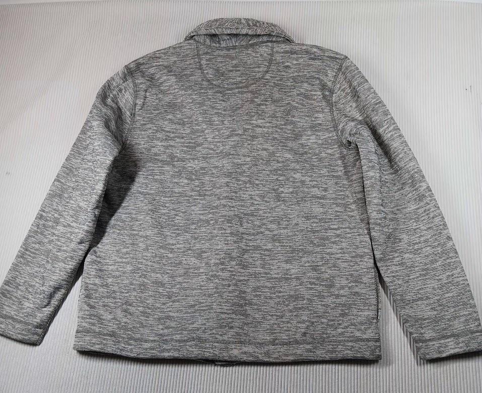 Van Heusen Cardigan Sweater Mens XL Gray Slim Fit Never Tuck Button Front thumbnail 4