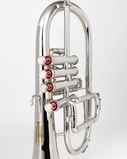 FlugelHorn silver Bb-Flat 4 Valve With Hard-Case Mouthpiece NICE SOUND FLUGEL HO