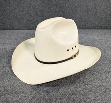 Sheplers by Stetson Cattleman Crease Cowboy Hat Natural Color Straw, Size 7 3/8