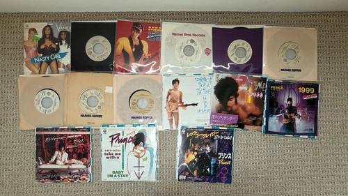Prince & Associated Artists 7" Vinyl Single Lot Japanese & US Promo 45 RPM VG+