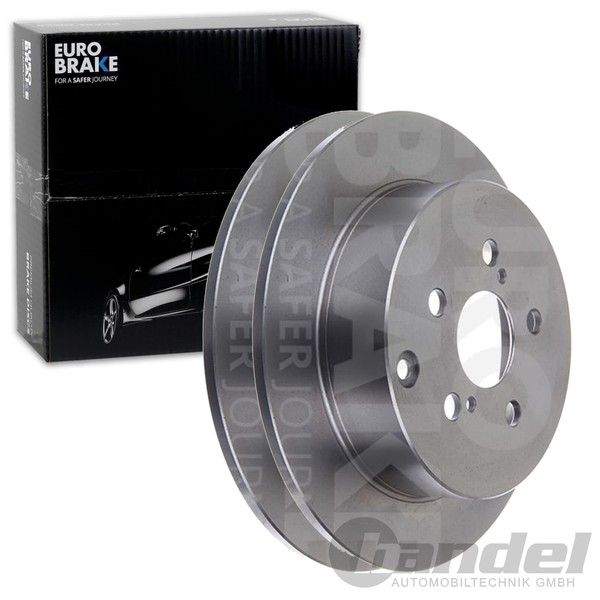 2X Eurobrake Bremsscheiben 269Mm Voll Hinten Passend FÜR Toyota Celica Prius |-image