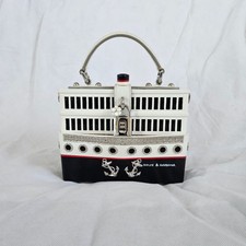 Dolce & Gabbana Yacht Boat Borsa DOLCE BOX in legno bianco e nero