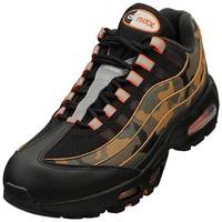 Nike Air Max 95 Og Qs Herren Fashion Sneaker Schwarz Orange - 45 Eu